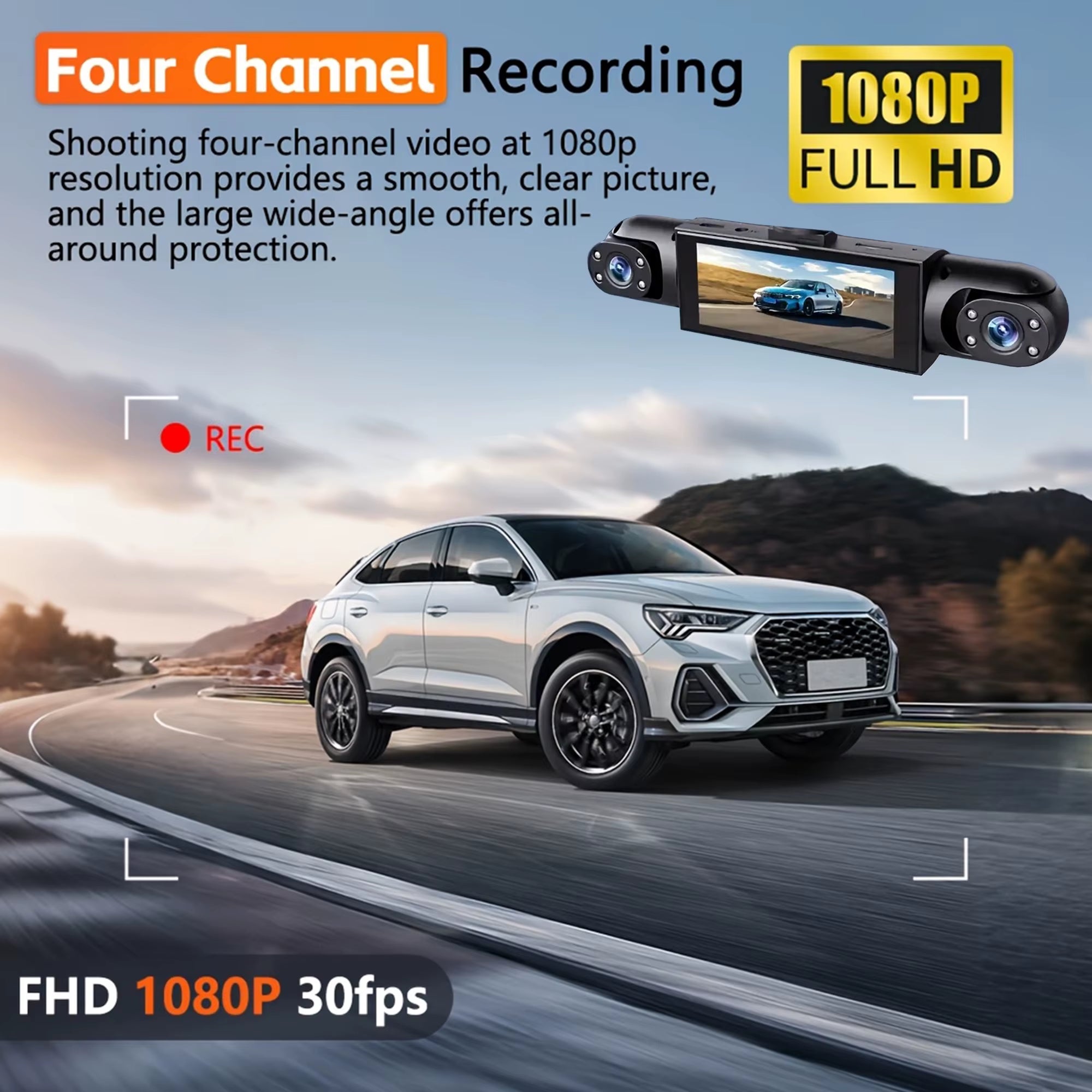 RoadCaught™ Smart Dash Cam – Full HD Protection Camera
